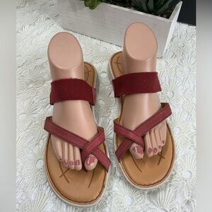 Born Women's Burgundy Sandals
